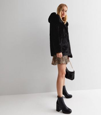 New look clearance black faux fur