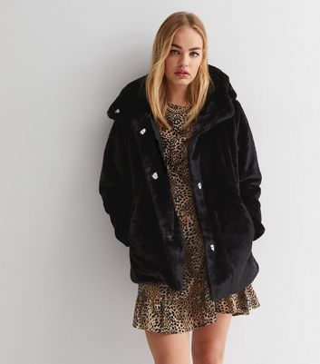 New look women's fur coats best sale