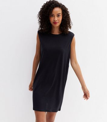 Noisy May Women's Tall Black Sleeveless Mini T-Shirt Dress New Look - XS