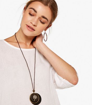 Click to view product details and reviews for Apricot Cream Textured Necklace Top New Look.