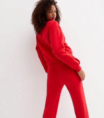 Red Crew Neck Sweatshirt | New Look
