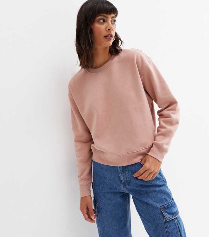 Pale Pink Crew Neck Sweatshirt | New Look