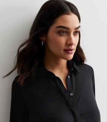 Black button up maternity shirt Clearance