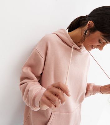 Pale Pink Pocket Front Hoodie | New Look