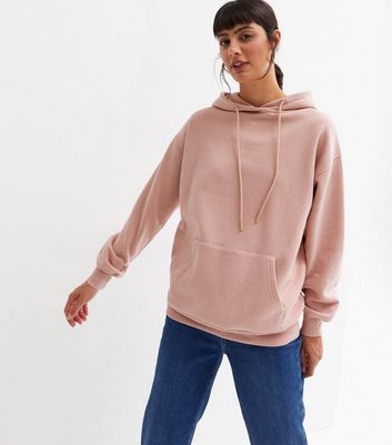 Pale Pink Pocket Front Hoodie New Look