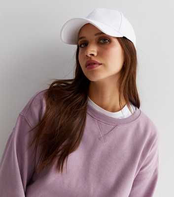 Lilac Round Neck Long Sleeve Sweatshirt 