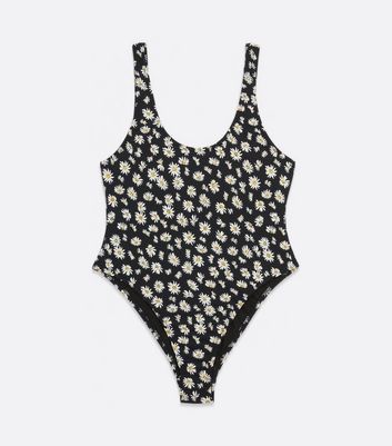 black daisy swimsuit