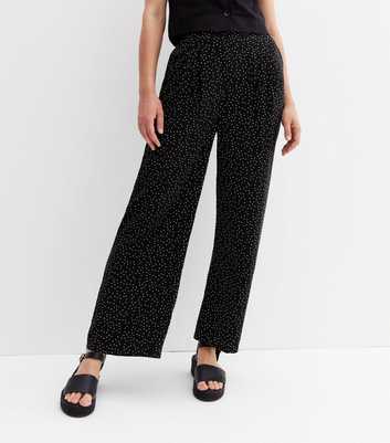 Black Spot High Waist Wide Leg Trousers