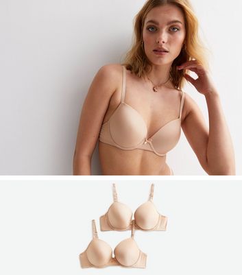 2 Pack Tan T-Shirt Bras