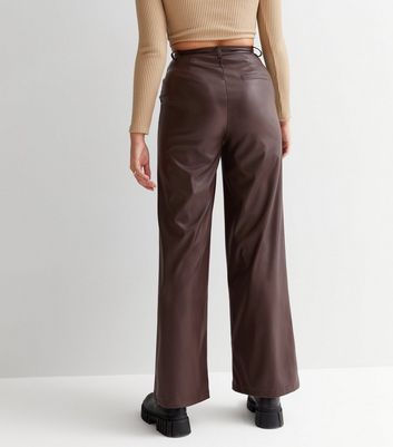 Recycled faux leather trousers, length 30