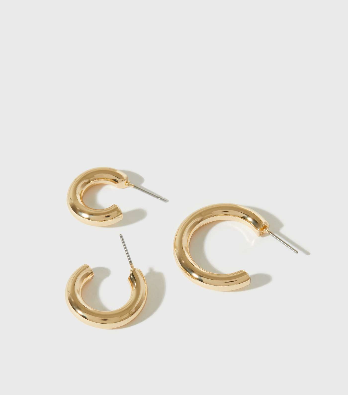 3 Pack Gold Hoop Earrings Image 2