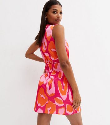 Mango pink leopard print sales dress