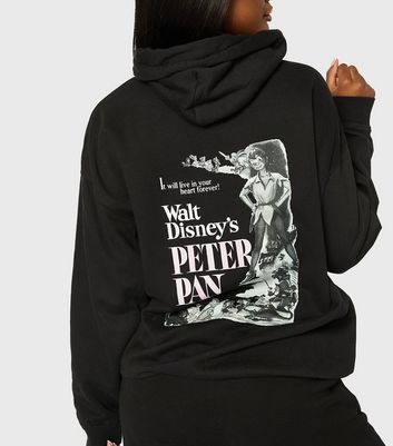 Skinnydip Black Peter Pan Logo Hoodie New Look