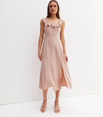 Linen dress clearance pink