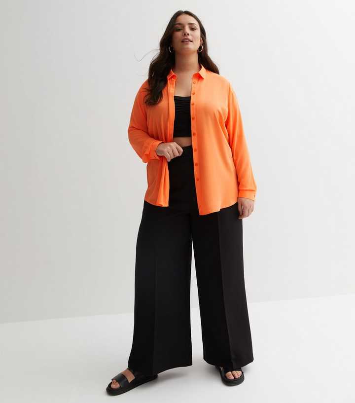 Curves Bright Orange Long Shirt