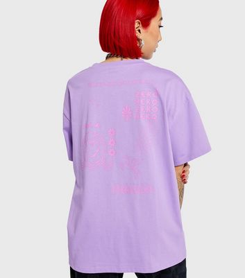 Damen Bekleidung Skinnydip Purple Disney Pegasus Oversized Logo T-Shirt