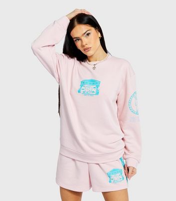 Click to view product details and reviews for Skinnydip Bright Pink Disney Hercules Logo Sweatshirt And Short Set New Look.