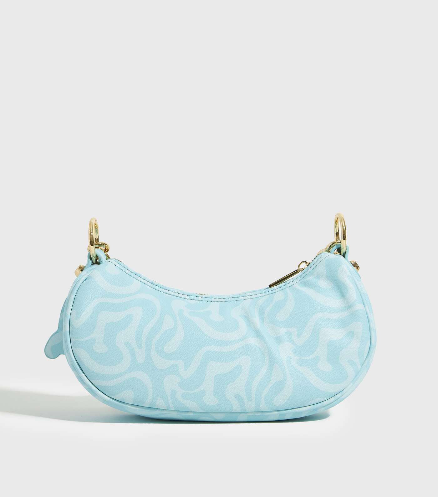 Skinnydip Bright Blue Swirl Dolphin Chain Shoulder Bag Image 5