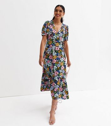 Retro sales wrap dress