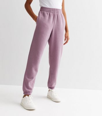 Girls Lilac High Waist Cuffed Joggers New Look