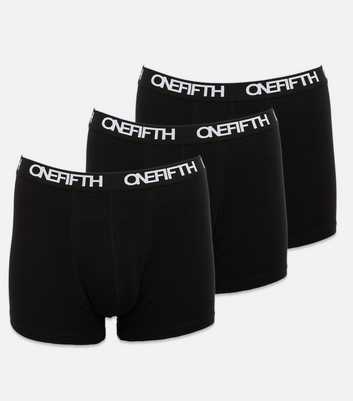 3 Pack Black One Fifth Logo Boxers