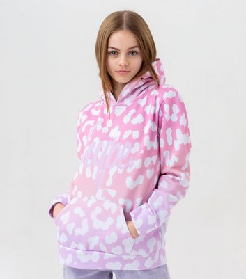 HYPE KIDS Pink Ombré Leopard Print Logo 