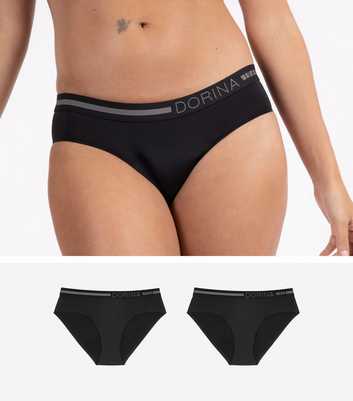 Dorina Eco Moon 2 Pack Black Hipster Period Briefs