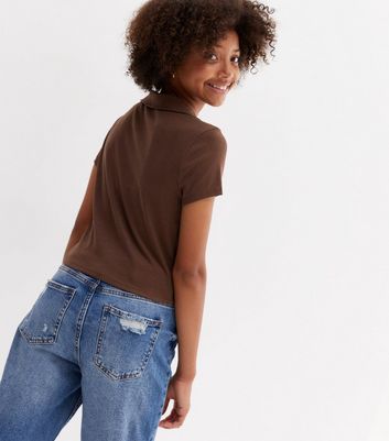 Girls clearance brown shirt