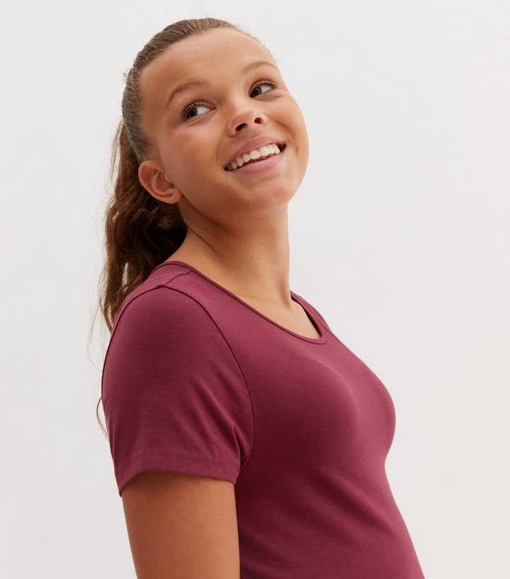 maroon t shirt for girls