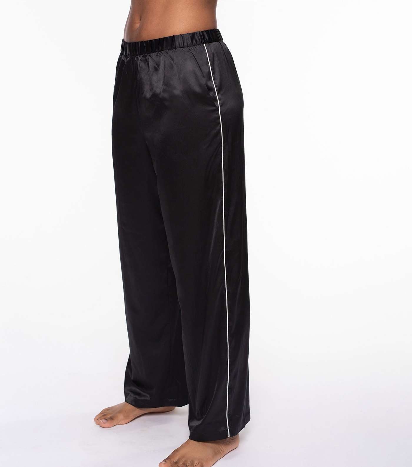 Dorina Black Satin Pyjama Trousers