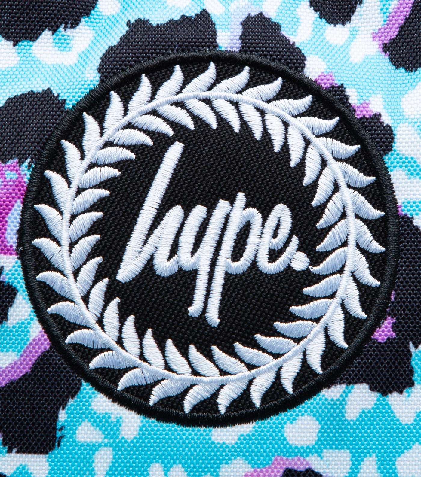 HYPE KIDS Blue Leopard Print Pom Backpack Image 3