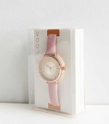 Pink Diamanté Skinny Watch