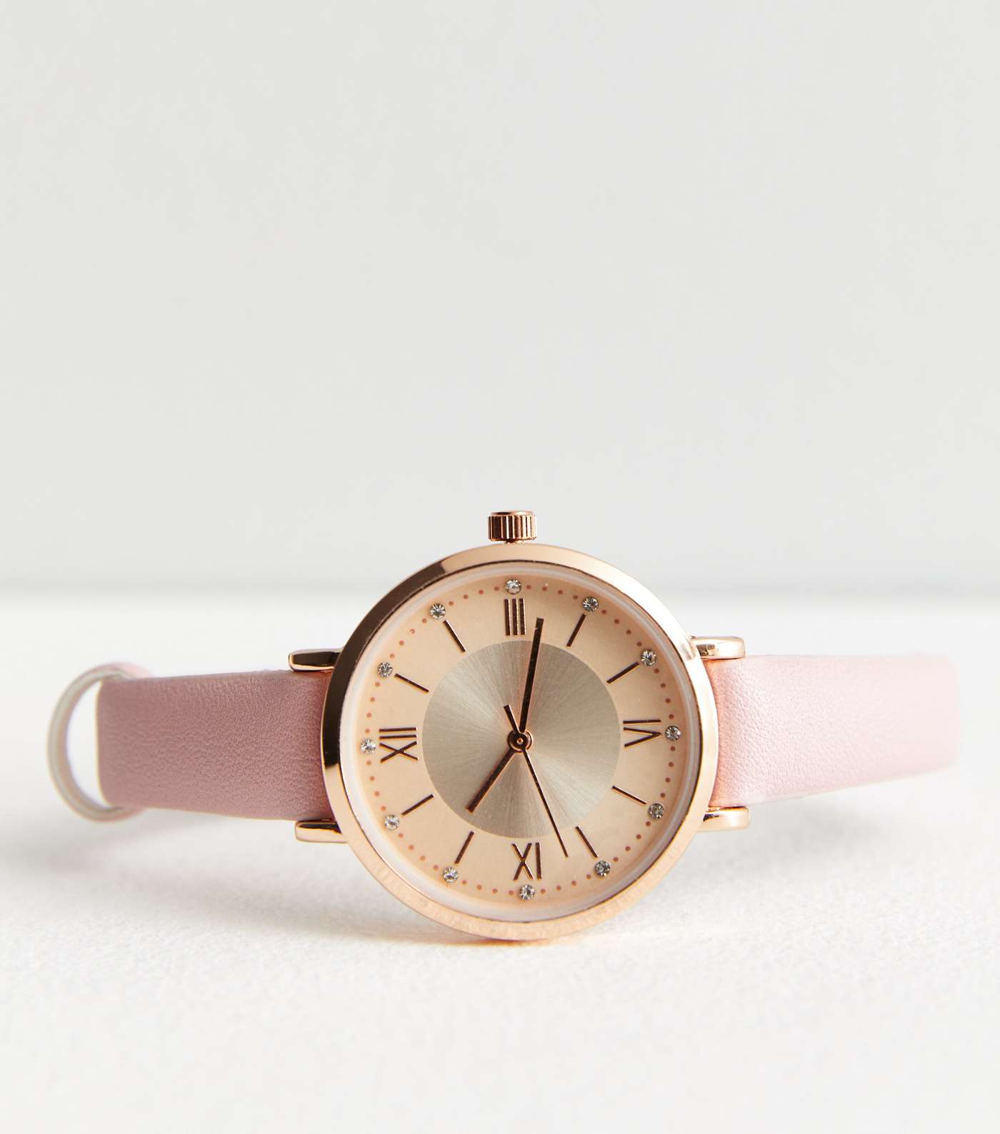 Pink Diamanté Skinny Watch Image 2