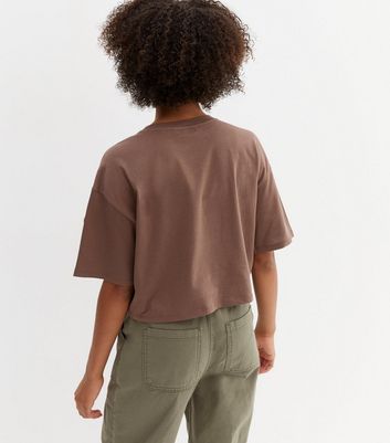 Girls brown t clearance shirt