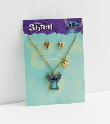 stitch earrings gold