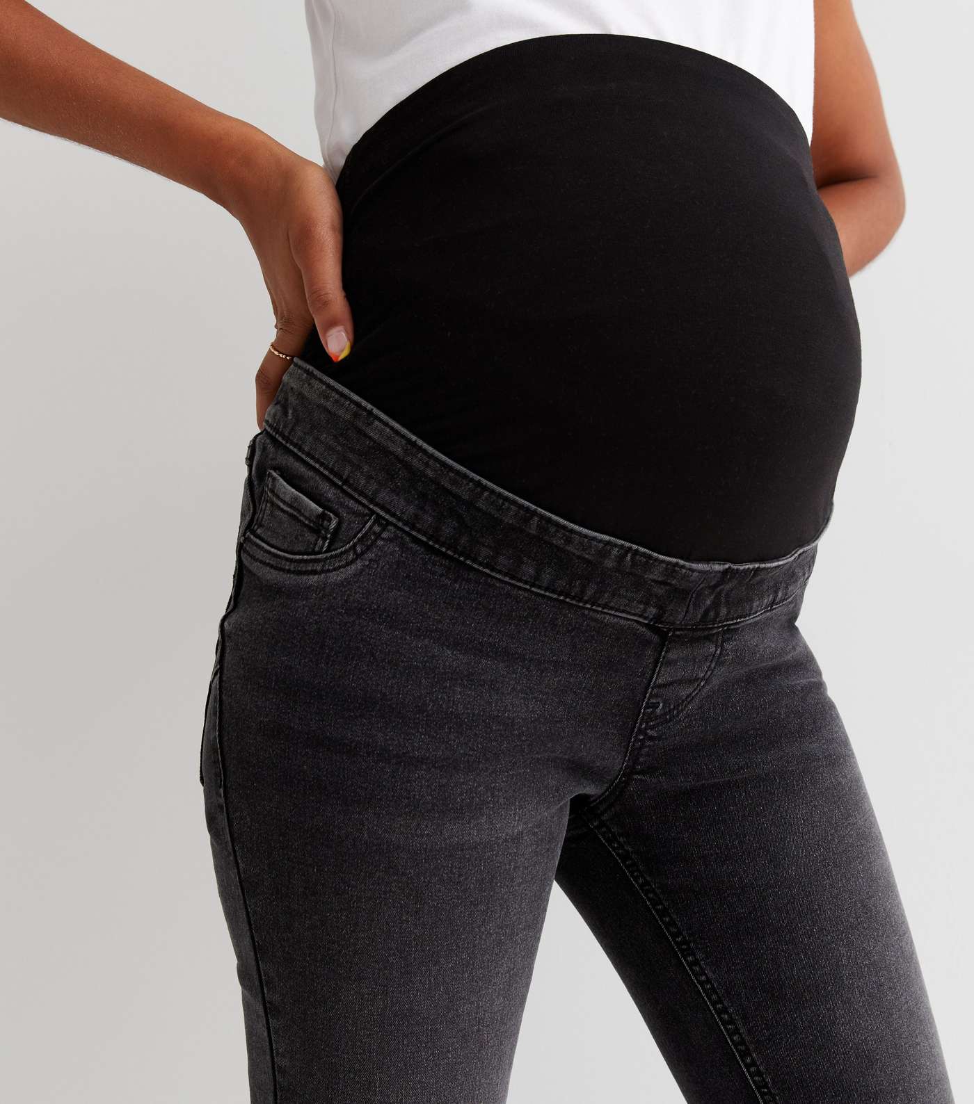 Maternity Black Over Bump Lift & Shape Emilee Jeggings Image 2