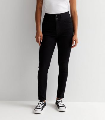 Petite black high hot sale waisted skinny jeans