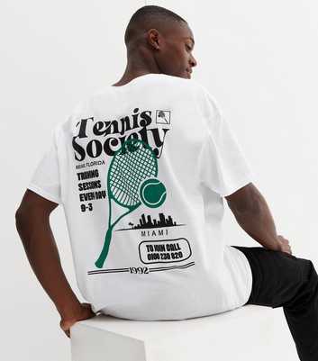 White Tennis Back Logo T-Shirt