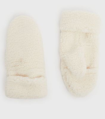 PIECES Pcnetty Teddy Mittens Bc, Toasted Coconut, L