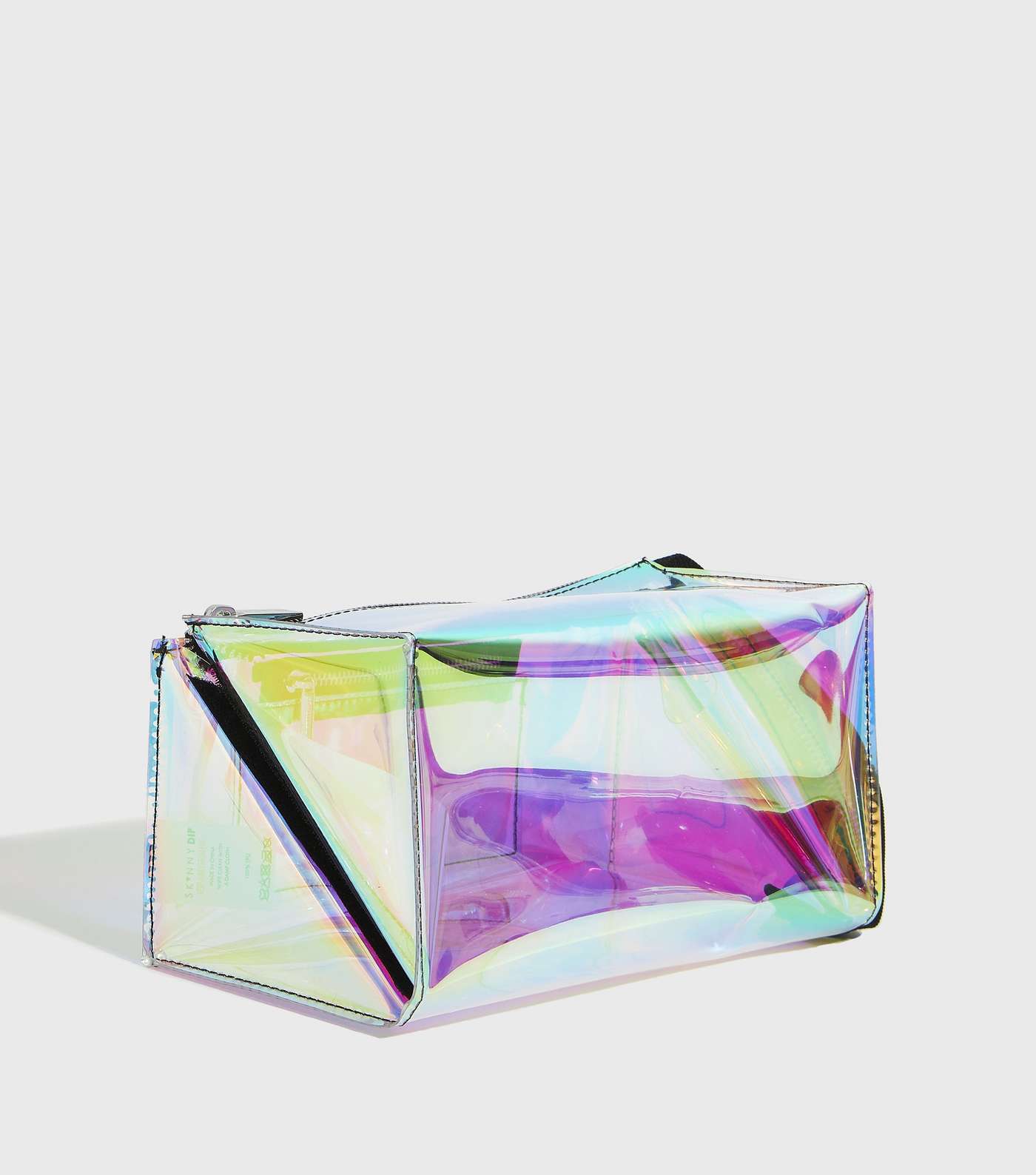 Skinnydip Multicoloured Holographic Makeup bag Image 3