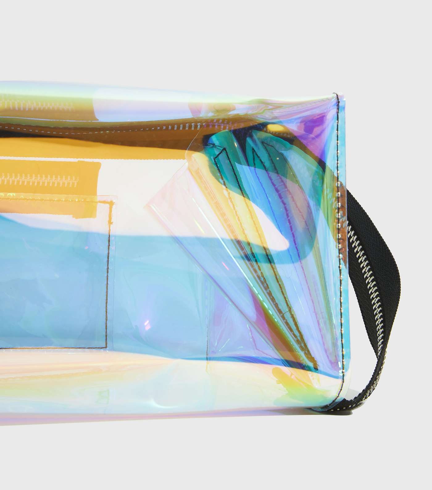Skinnydip Multicoloured Holographic Makeup bag Image 5