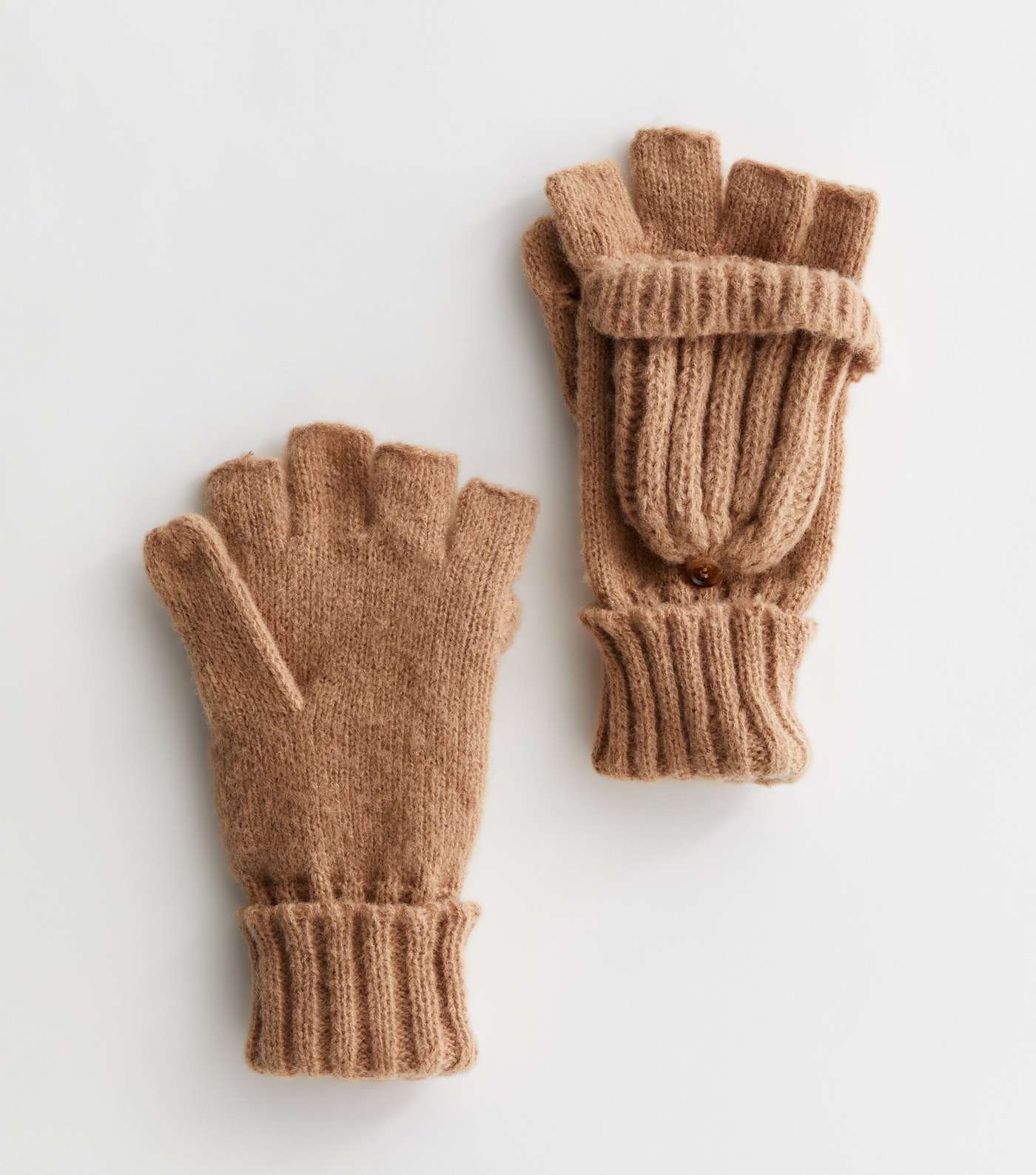 Girls Camel Flip Top Gloves