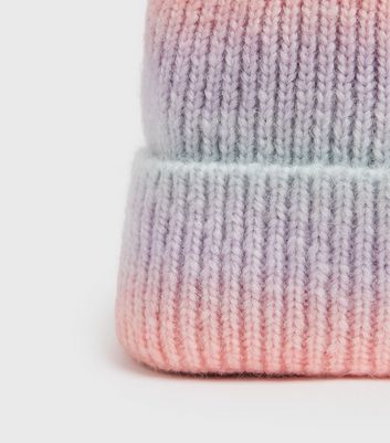 Girls Multicoloured Ombre Knit Beanie New Look