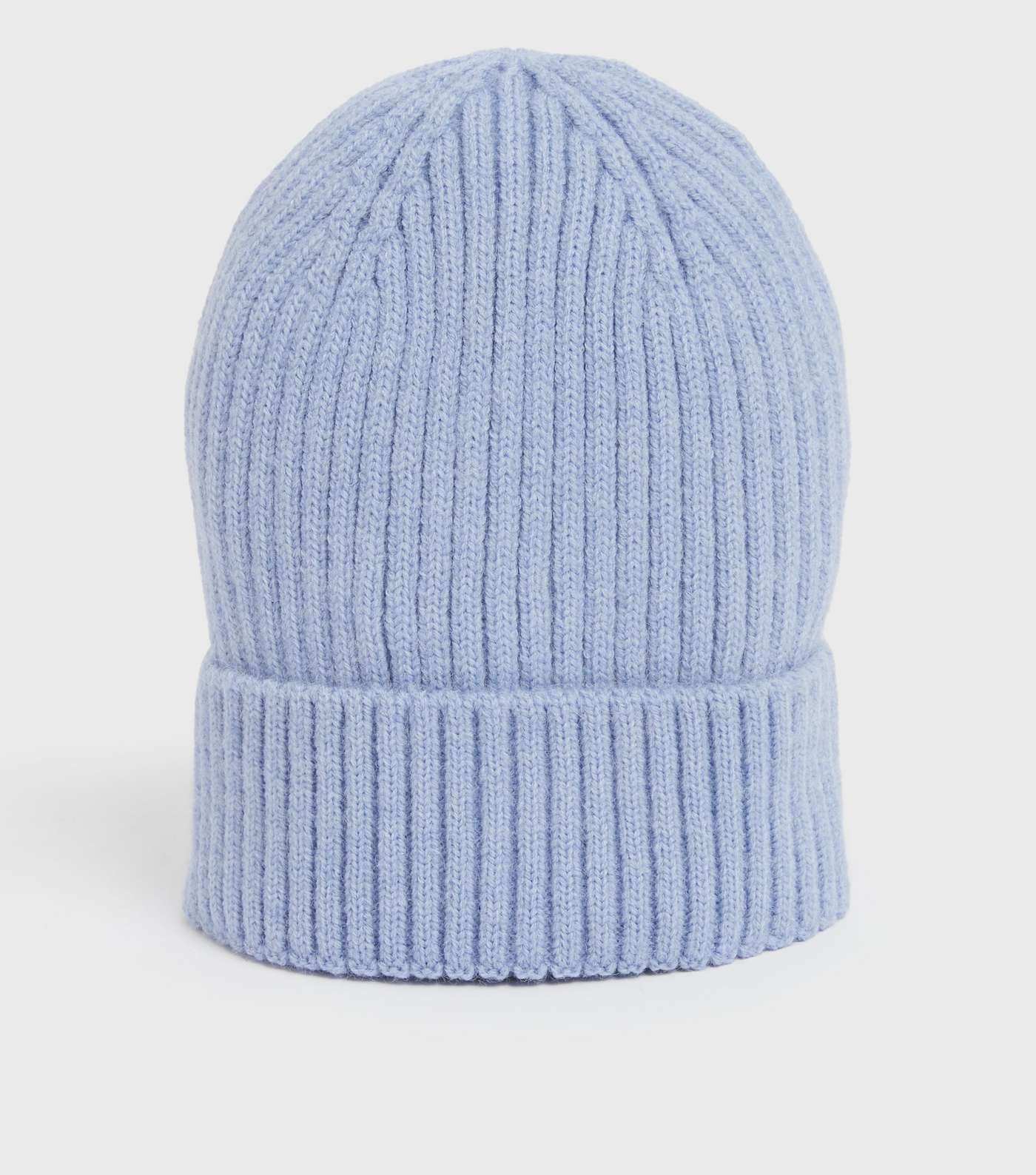Girls Pale Blue Ribbed Beanie Image 2