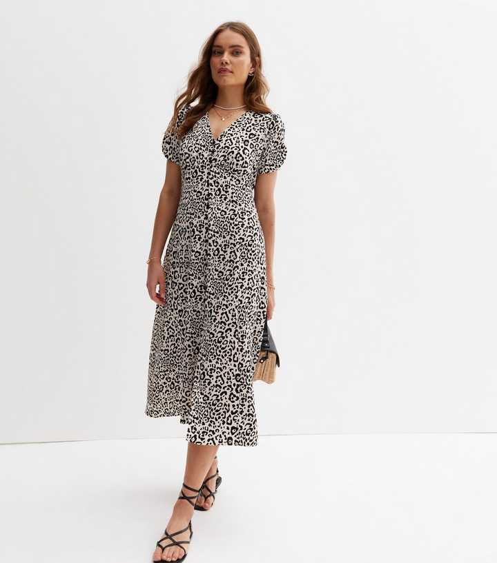 Green Leopard Leopard Print Tea Dress New Look Elevate Your Style With Our Leopard  Print Dress