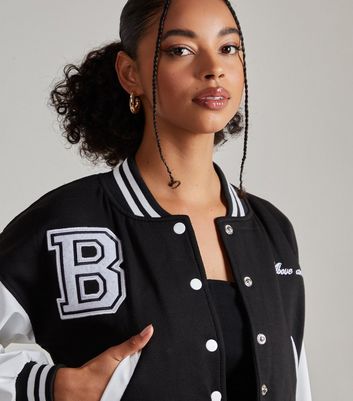 Cropped varsity shop jacket