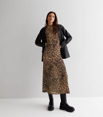 leopard print dress long sleeve