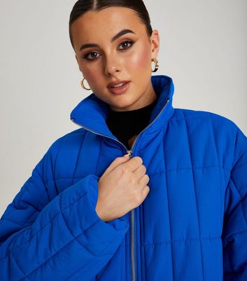 Ladies blue padded coats hotsell