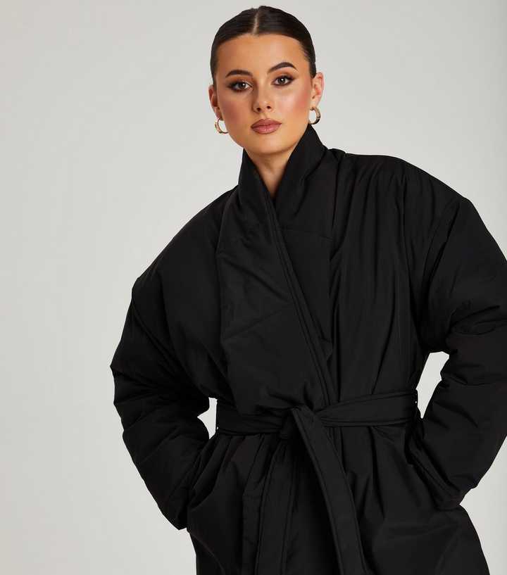 black wrap puffer