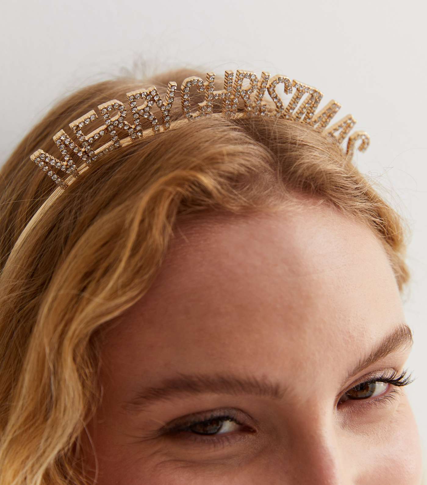 Gold Diamanté Merry Christmas Headband
